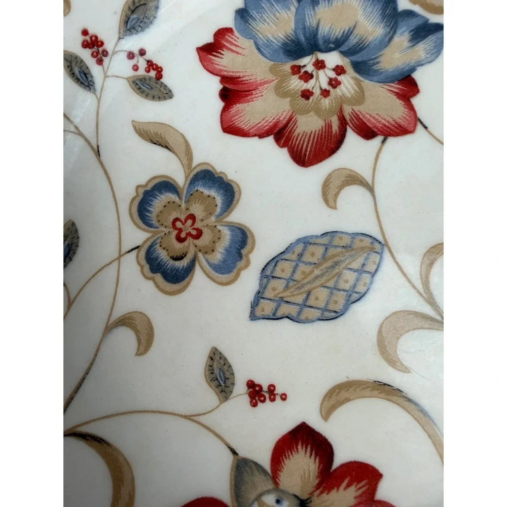 Churchill Jacobean Salad Plates Set of 2 Floral Chintz fine Earthenware 8 Inch
